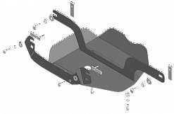 70710 Усиленная Защита Заднего Дифференциала. 2 мм, Сталь.