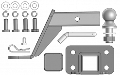 93115-E Фаркоп Motodor Tank 300; 400; Haval H9 с 2024 г (Оцинк. шар)