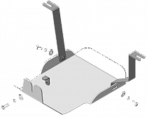 340903 Усиленная Защита Зад. дифференциала. 4 мм, Алюмний.