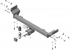 99027-E Фаркоп Motodor Omoda C7 с 2025 г. (оцинк. Шар)