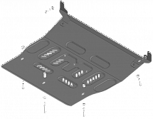72710 Усиленная Защита картера Двигателя, КПП. 2 мм, Сталь.