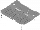 70601 Усиленная Защита картера Двигателя, КПП. 2 мм, Сталь.