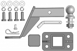 93123-E Фаркоп Motodor Haval H5 с 2023 г (Чёрн. вставка и оцинк. шар)