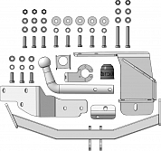 ZK101A Фаркоп ZincaR ОЦИНКОВАННЫЙ Kia Sorento c 2020г; Hyundai Santa Fe 2021-2023г (оцинк. Шар)