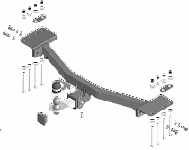 92806-E Фаркоп Motodor KGM Rexton с 2023 г. (оцинк. Шар)