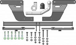 F106A Фаркоп АвтоСтандарт Ford Focus 2 Универсал 2004-2010 (оцинк. Шар)