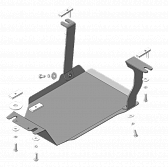 01041 Усиленная Защита Зад. дифференциала. 2 мм, Сталь.