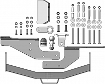 93106-FEN Фаркоп с нержавеющей накладкой Motodor Great Wall Hover H3/H5; Haval H5
