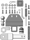 92525-E Фаркоп Motodor Toyota Land Cruiser 300 c 2021 г. (хром. Шар)