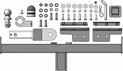 99004-E Фаркоп Motodor Chery Tiggo 7; 7Pro; 7ProMax, Exeed LX (Оцинк. шар) (90014)