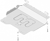 32916 Усиленная Защита картера Двигателя, Переднего дифференциала. 5 мм, Алюминий.