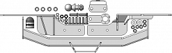 92528-FE Фаркоп Motodor ОЦИНКОВАННЫЙ Toyota Highlander 2014- 2020 (оцинк. Шар)