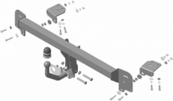 92516-A Фаркоп Motodor Toyota Camry V40 с 2006-2011; V50 с 2011-2014; XV50 2014-2018 (оцинк. Шар)