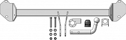 ZB103A Фаркоп ZincaR ОЦИНКОВАННЫЙ BMW X1 (F48); X2 (F39); Mini Countryman; Clubman (оцинк. Шар)