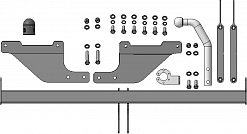 F104A Фаркоп АвтоСтандарт Ford Focus 3 Универсал 2010 - 2018 (оцинк. Шар)