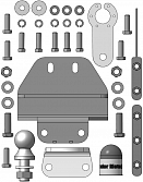 92524-FE Фаркоп Motodor Toyota Land Cruiser 300 c 2021 г. (оцинк. Шар)