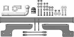 93110-A Фаркоп Motodor Haval F7; F7x 2019 -2024 (оцинк. Шар)