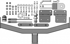 91014-E Фаркоп Motodor Hyundai Tucson; KIA Sportage 2021 - н.в (оцинк. Шар)