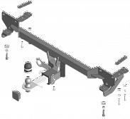 97808-E Фаркоп Motodor GAC GS4 2024 - н.в (оцинк. Шар)