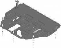 72803 Усиленная Защита картера Двигателя, КПП. 2 мм, Сталь