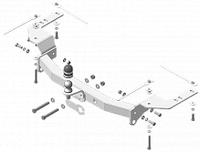 92527-FE Фаркоп Motodor ОЦИНКОВАННЫЙ Toyota Land Cruiser 200 (кроме версий Excalibur и Executive); Lexus LX (хром. Шар)
