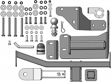 90915-E Фаркоп Motodor Hyundai Palisade (хром. шар)