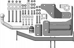 90914-A Фаркоп Motodor Hyundai Palisade (оцинк. Шар)