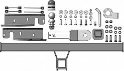 97204-E Фаркоп Motodor Changan CS55 Plus; UNI-S (оцинк. Шар)