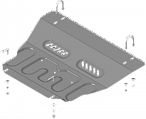 70106 Усиленная Защита картера Двигателя. 2 мм, Сталь.