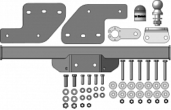 98701-FE Фаркоп Motodor Sollers Atlant (фургон, база L2 и L3) (Оцинк. шар)
