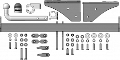99002-A Фаркоп Motodor CheryExeed TXL 2020 - 2021 (оцинк. Шар) (90010)