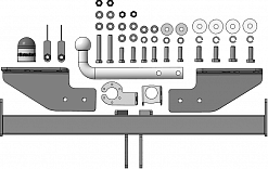 93116-A Фаркоп Motodor Haval H3 2024 - н.в (оцинк. Шар)