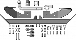 99020-A Фаркоп Motodor Exeed TXL 2024 - н.в. (оцинк. Шар)