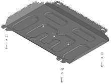 77508 Усиленная Защита двигателя, переднего дифференциала 2 мм, Сталь.
