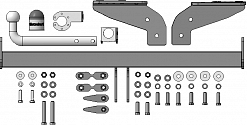 99014-A Фаркоп Motodor Exeed TXL 2021 - 2024 (оцинк. Шар) (90034)