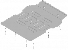 343202 Усиленная Защита картера Двигателя. 4 мм, Алюминий.