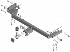 99030-E Фаркоп Motodor Jetour T1 с 2025 г. (оцинк. Шар)