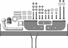 94702-A Фаркоп Motodor Lifan X60; X70 (оцинк. Шар) (90012)
