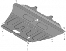 52101 Стандартная Защита картера Двигателя, КПП. 1,5 мм, Сталь.