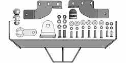 97501-FE Фаркоп Motodor Foton Toano (Оцинк. шар)