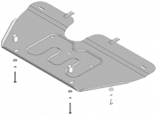 347802 Усиленная Защита электроусилителя руля. 4 мм, Алюминий.