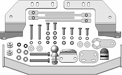 92527-FE Фаркоп Motodor ОЦИНКОВАННЫЙ Toyota Land Cruiser 200 (кроме версий Excalibur и Executive); Lexus LX (хром. Шар)