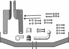 92508-A Фаркоп Motodor Toyota Land Cruiser Prado 150; Lexus GX460; c 2009 г.в. - н.в (оцинк. Шар)