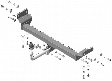 99026-A Фаркоп Motodor Omoda C7 с 2025 г. (оцинк. Шар)